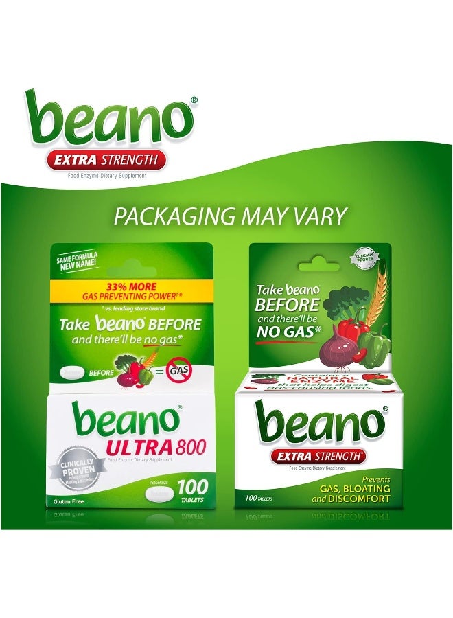 Beano Food Enzyme Dietary Supplement Tablets, 100 Tabs - Image 2